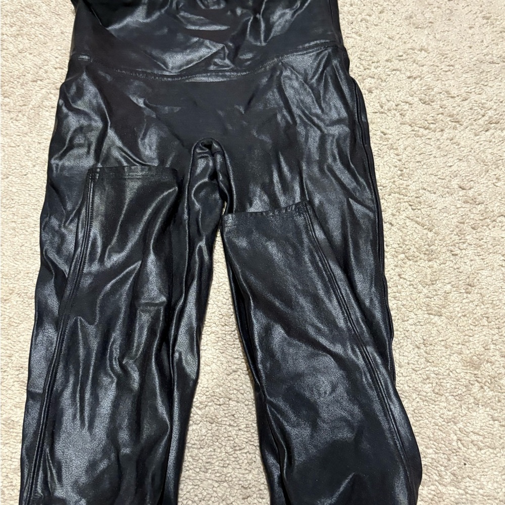 Women's Black Faux Leather Pants